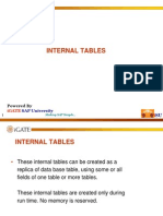 iSU ABAP Level 1 Internal Tables