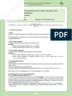 Chimie-Td-Determination de La Masse Molaire