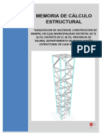 Memoria de Calculo de Estructuras - Caja de Ascensor - Ok