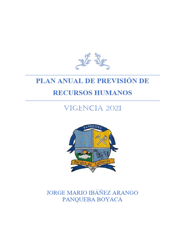 Plan Anual de Recursos Humanos 2021 | PDF | Gestión de recursos humanos ...