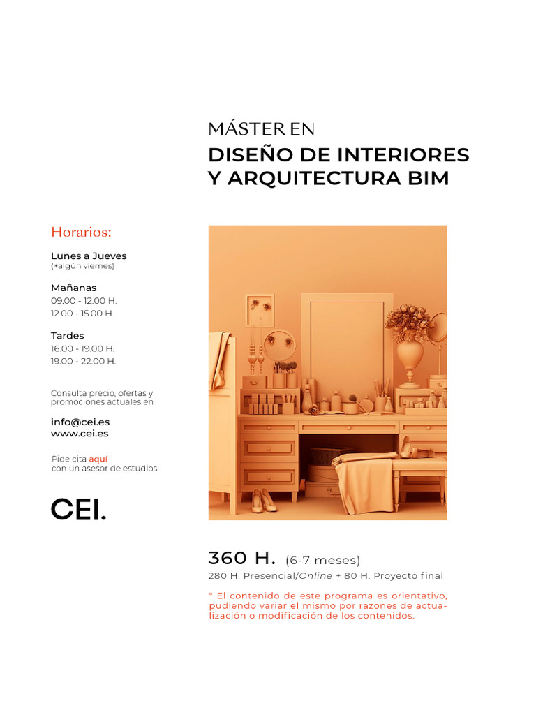 Máster Diseño Interiores y BIM | PDF