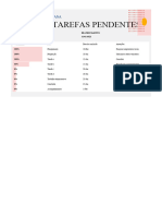 Lista de Tarefas Pendentes para Projetos