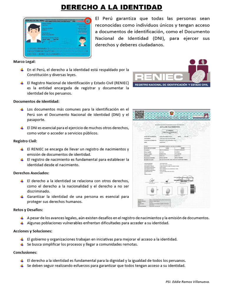 Derecho a la Identidad en Perú | PDF