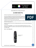 LG 2020 OLED TV SDR Gaming Content Picture Settings v1.2