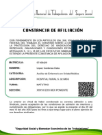 Constancia de Afiliacion Imss Nov 23