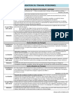 Fiche Organisation Du Travail Personnel