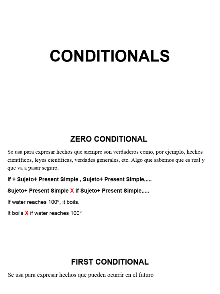 CONDITIONALS PDF