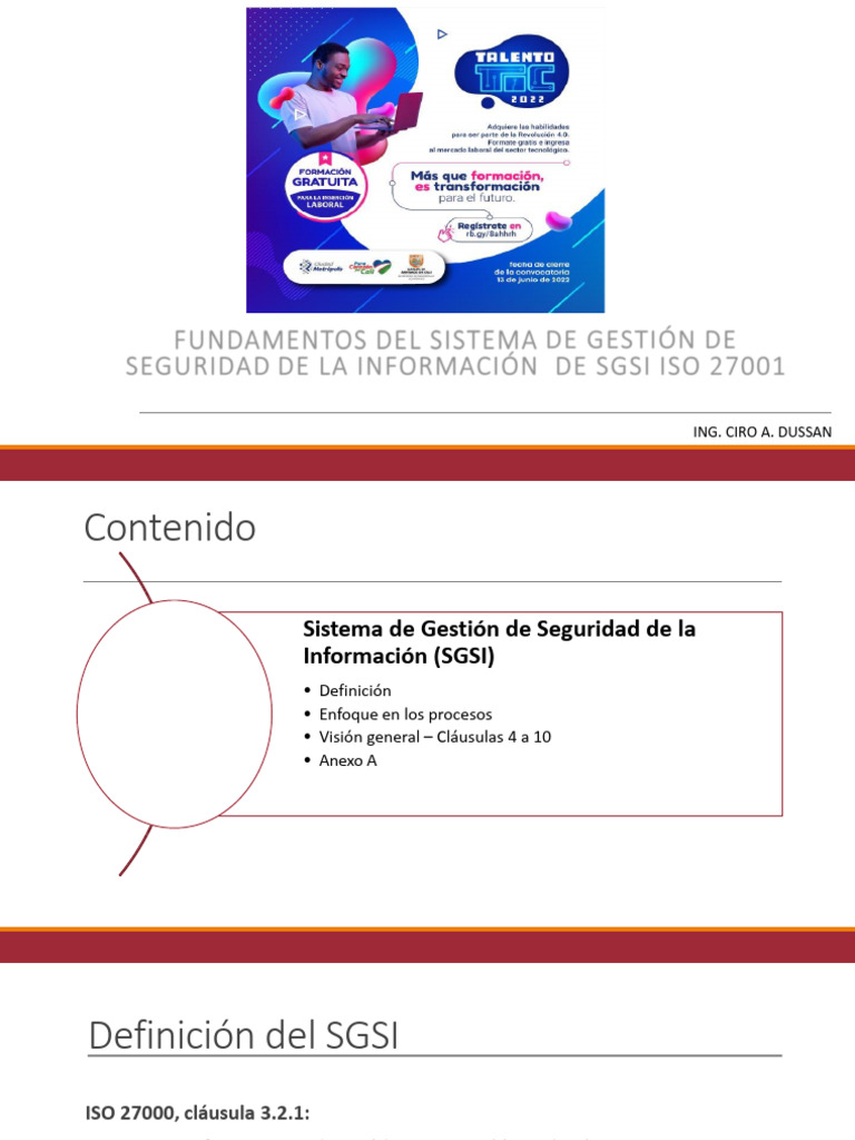 Fundamentos Del Sgsi Pdf La Seguridad Informática Seguridad