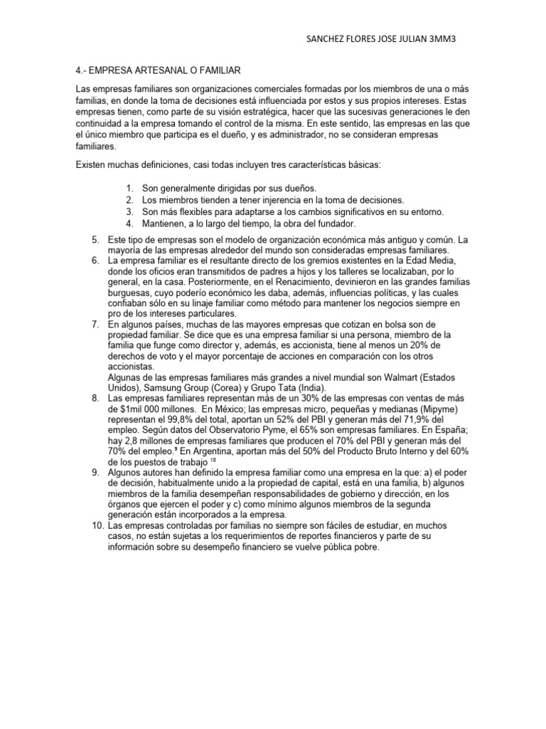 Características de Empresas Familiares | PDF | Negocios económicos ...