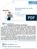 Aula 5 6 7 - Interpretação de Texto Literário - Parte 1 2 E 3 ALUNO