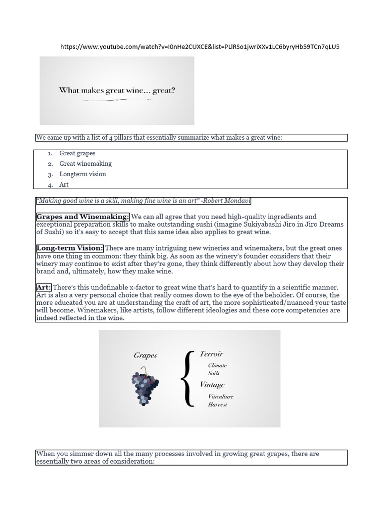 What Makes A Great Wine PDF Phenolic Content In Wine Vineyard
