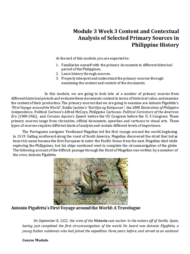 Philippine History: Primary Source Analysis | PDF