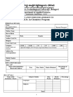MSc. Chem ADMISSION Form