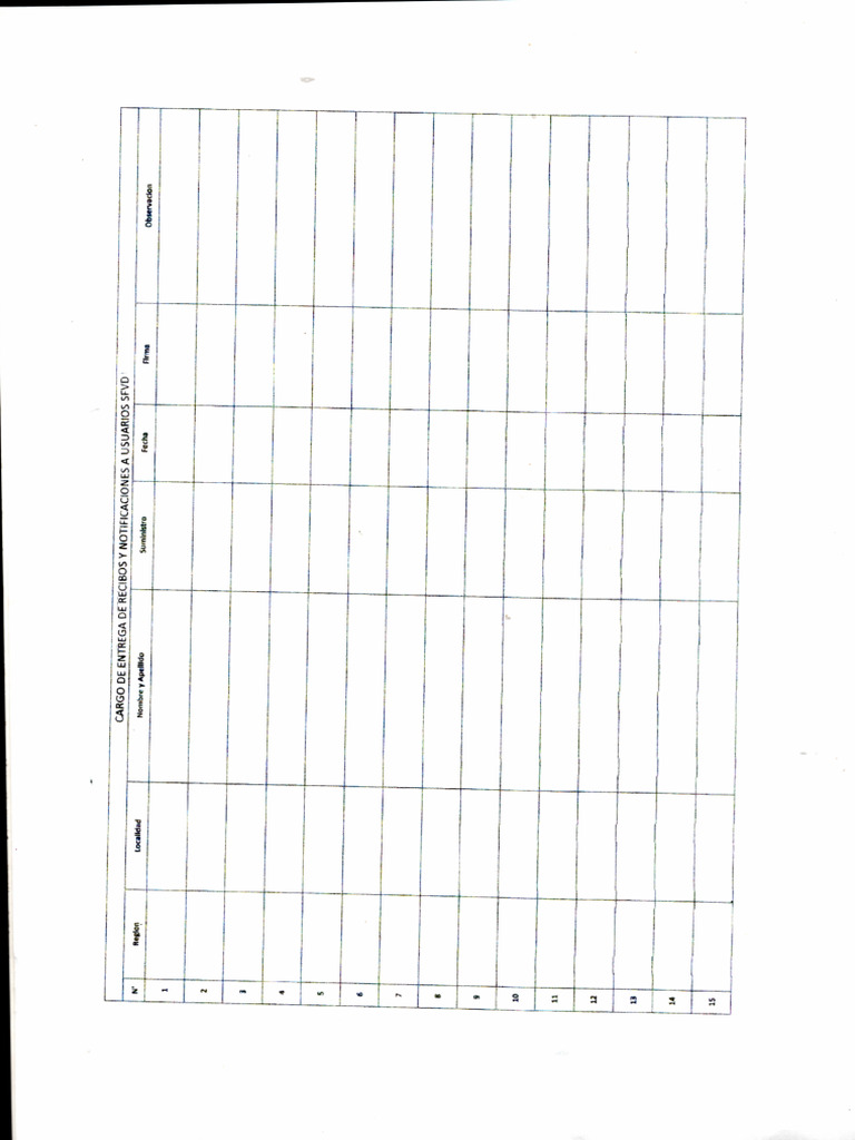 Cargos de entrega de recibos pdf