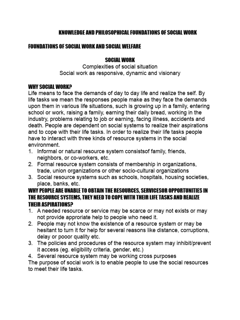 Foundations of Social Work Knowledge | PDF | Social Work | Profession