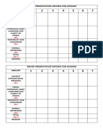 Group Presentation Criteria For Judging