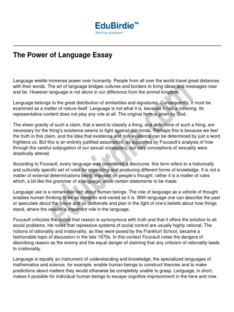 The Impact of Language on Thought | PDF | Reason | Truth