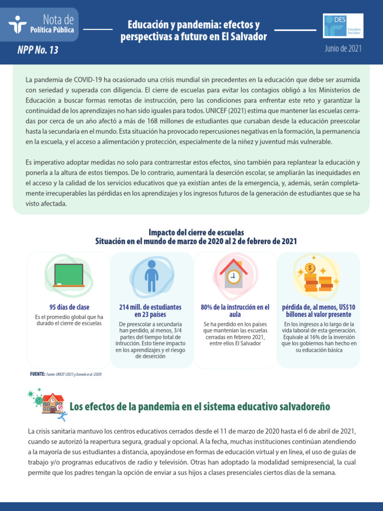 Impacto de la pandemia en la educación | PDF | Enseñando | Aprendizaje