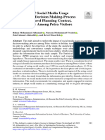 The Impact of Social Media Usage On Customer Decision Making-Process in Holiday Travel Planning Context, Applied Study Among Petra Visitors