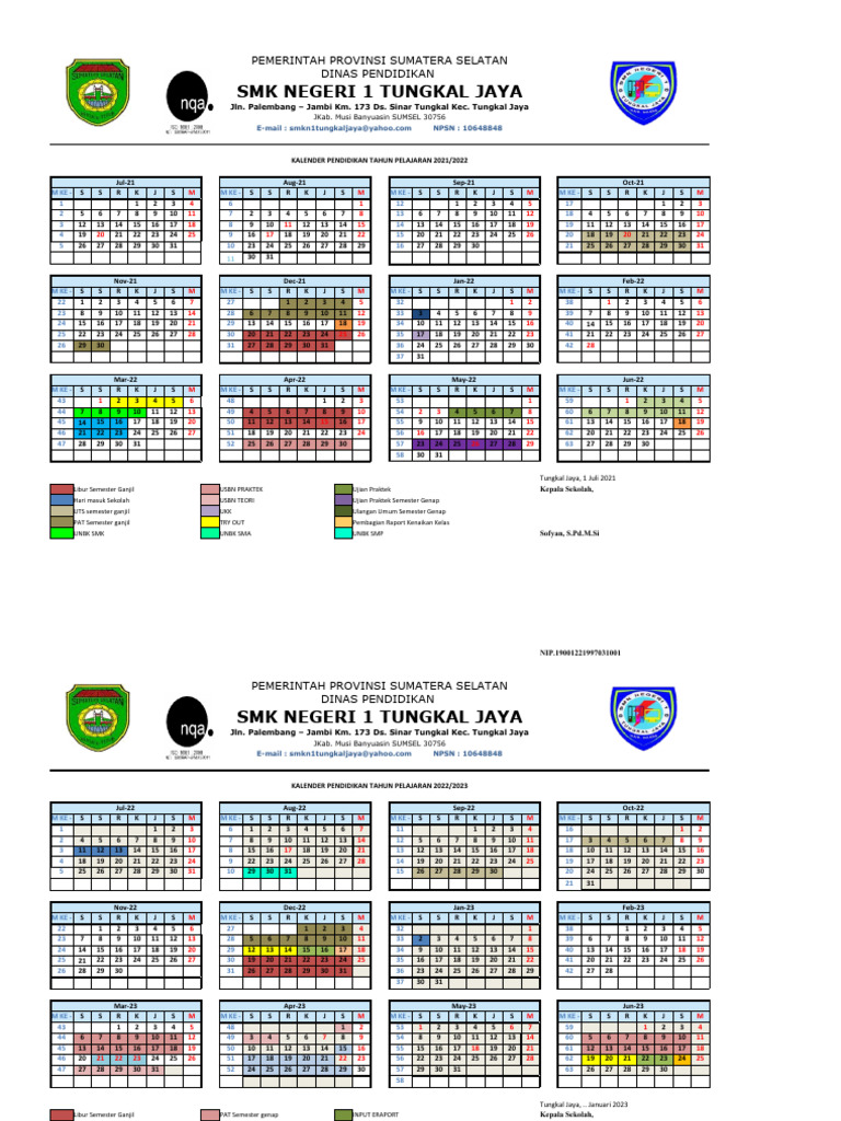 Kalender Pendidikan SMK | PDF