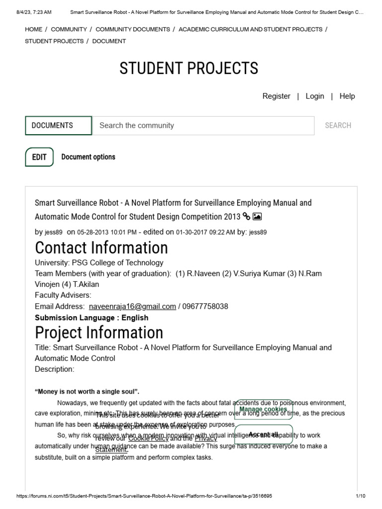 Custom Student Projects