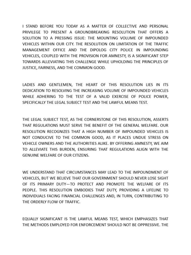 Amnesty for impounded vehicles pdf welfare justice