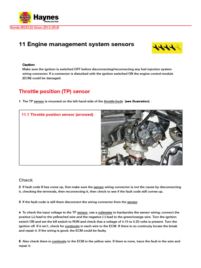 3 Engine Management System 11 Engine Management System Sensors PDF