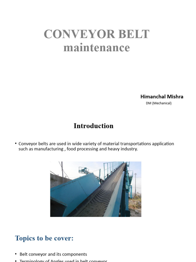 Conveyor Belt PDF Belt (Mechanical) Mechanics