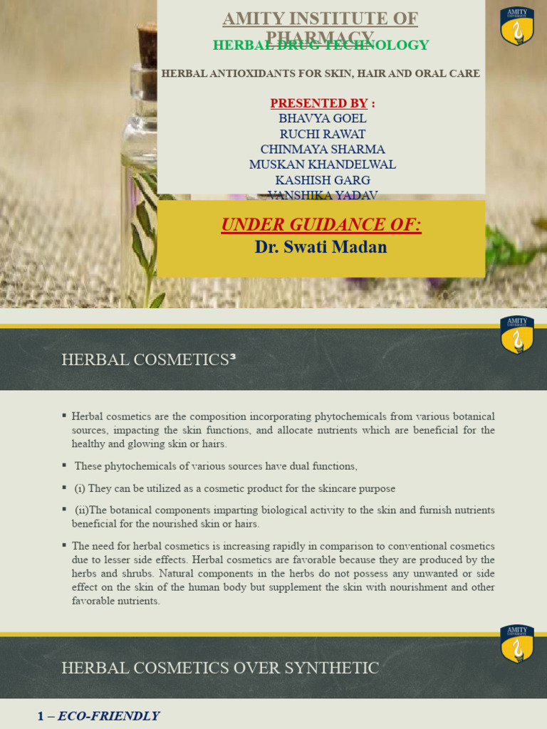 Herbal Antioxidant PDF Antioxidant Radical (Chemistry)