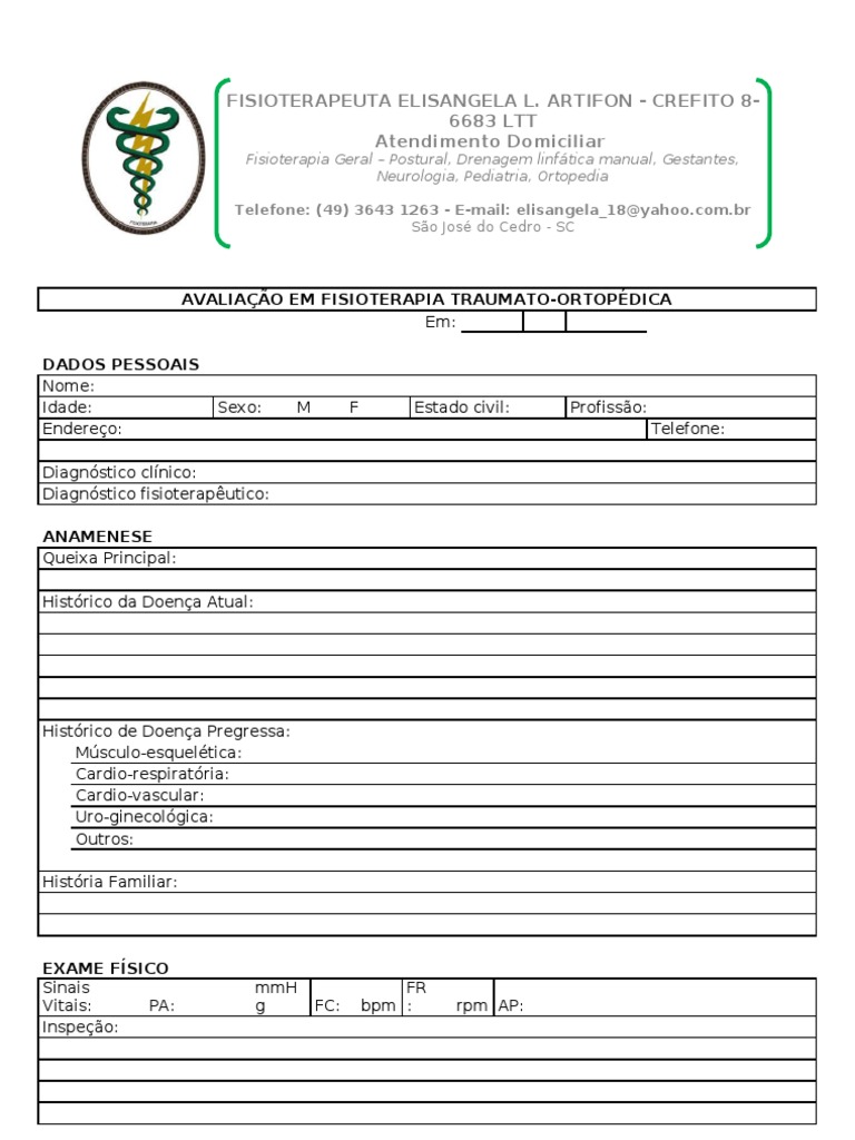 AVALIAÇÃO EM FISIOTERAPIA TRAUMATO