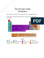 Periodic Table Worksheet