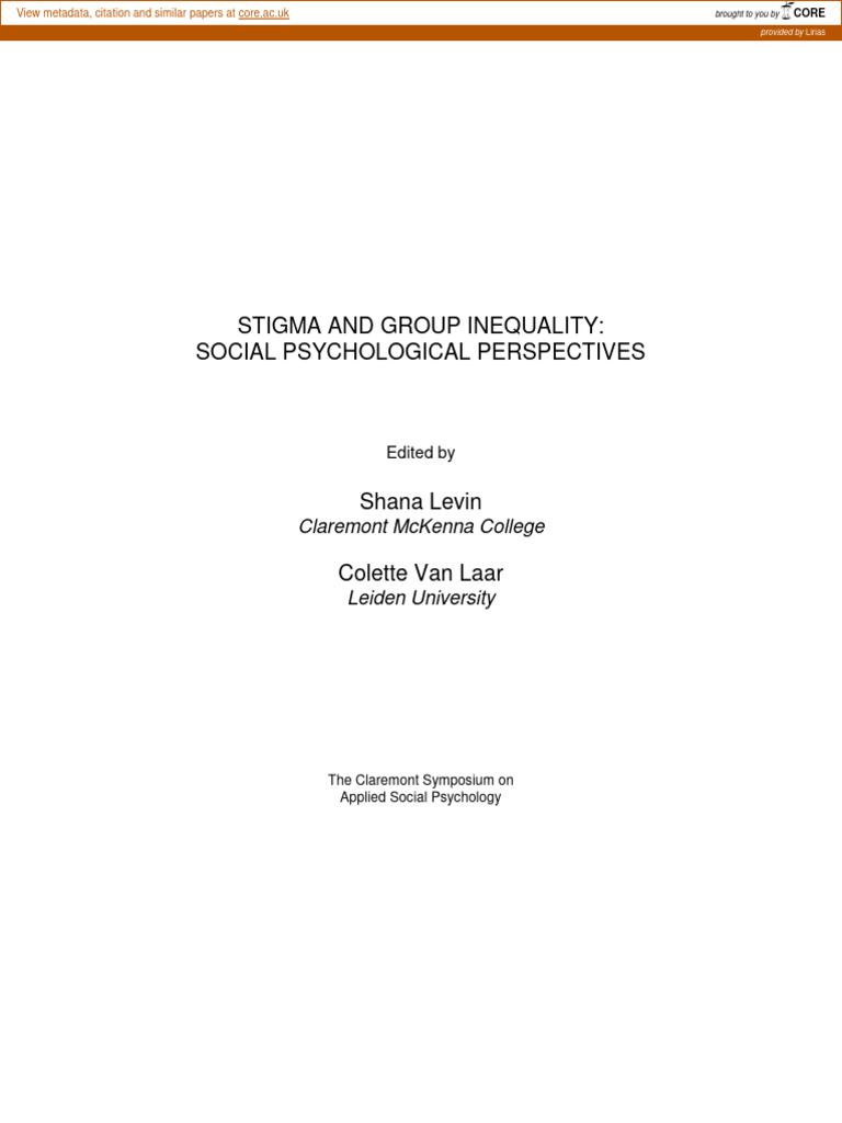 Stigma and Group Inequality | PDF