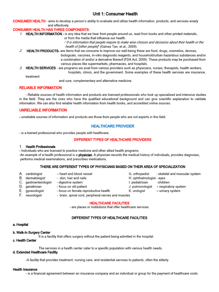 Evaluating Consumer Health Products | PDF | Health Care | Health ...