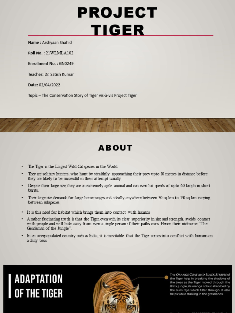 Project Tiger: Achievements and Impact | PDF