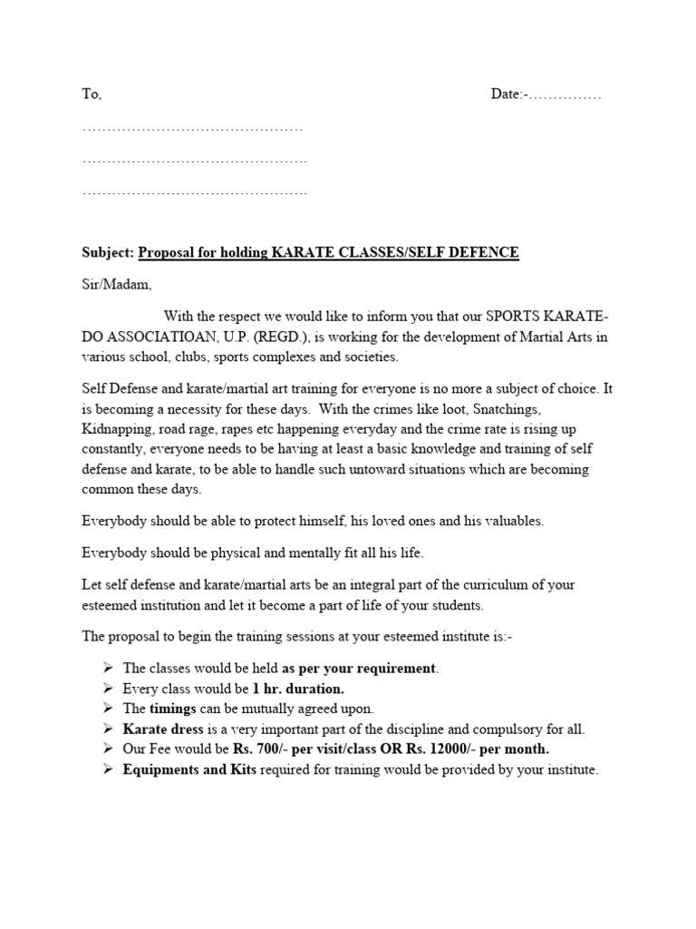 School Letter Deepak | PDF | Karate
