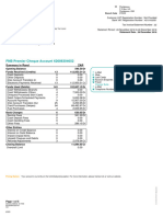 FNB Premier Cheque Account 62686304652: Summary in Rand ZAR