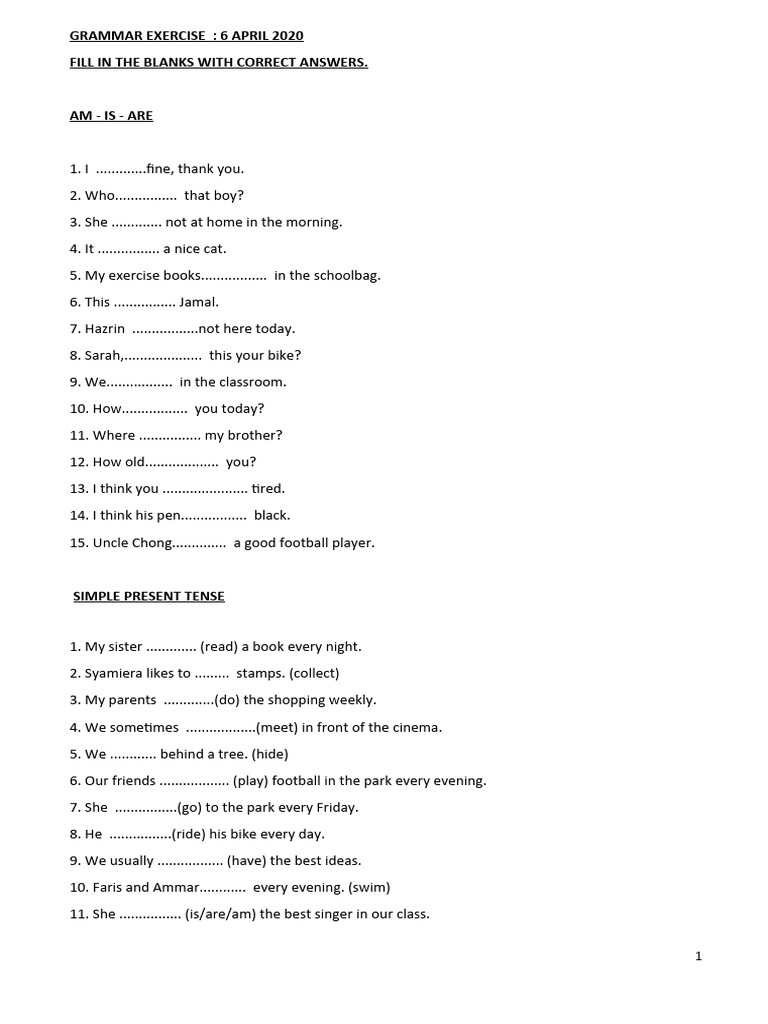 Grammar PART 1 | PDF