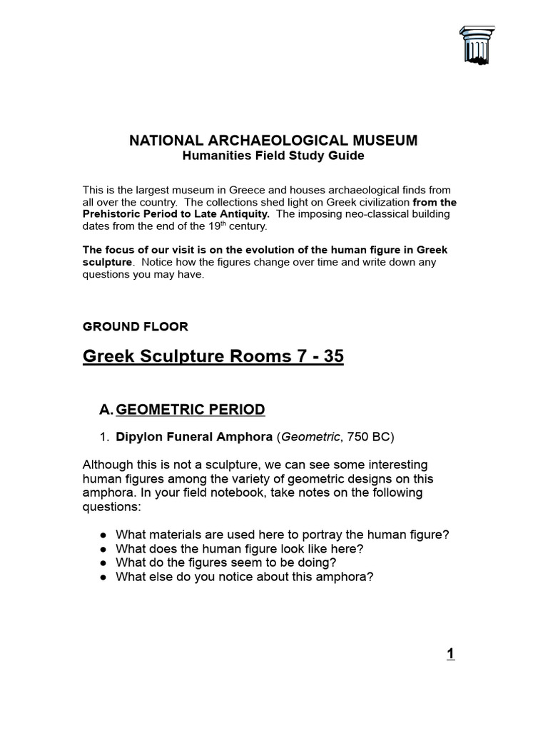 National Archaeological Museum FS Guide 2023 | PDF | Sculpture ...