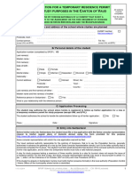 Application For A Temporary Residence Permit