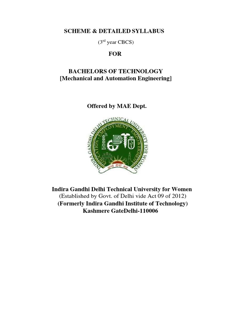3rd Year Syllabus Mae Pdf Composite Material Intelligence Ai