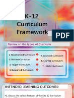 K To 12 Curriclum Framework in TTL 2