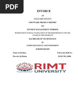 Software Proj Invoice