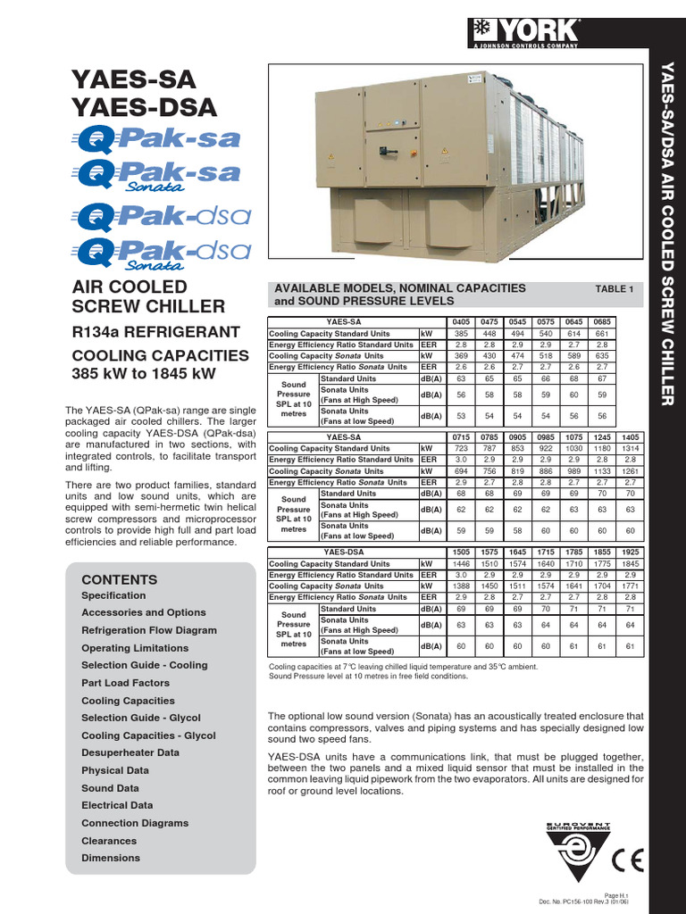 01 York Chiller Yaes 1 3 PDF Power Supply Switch