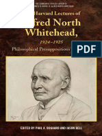 Alfred North Whitehead,: The Harvard Lectures of