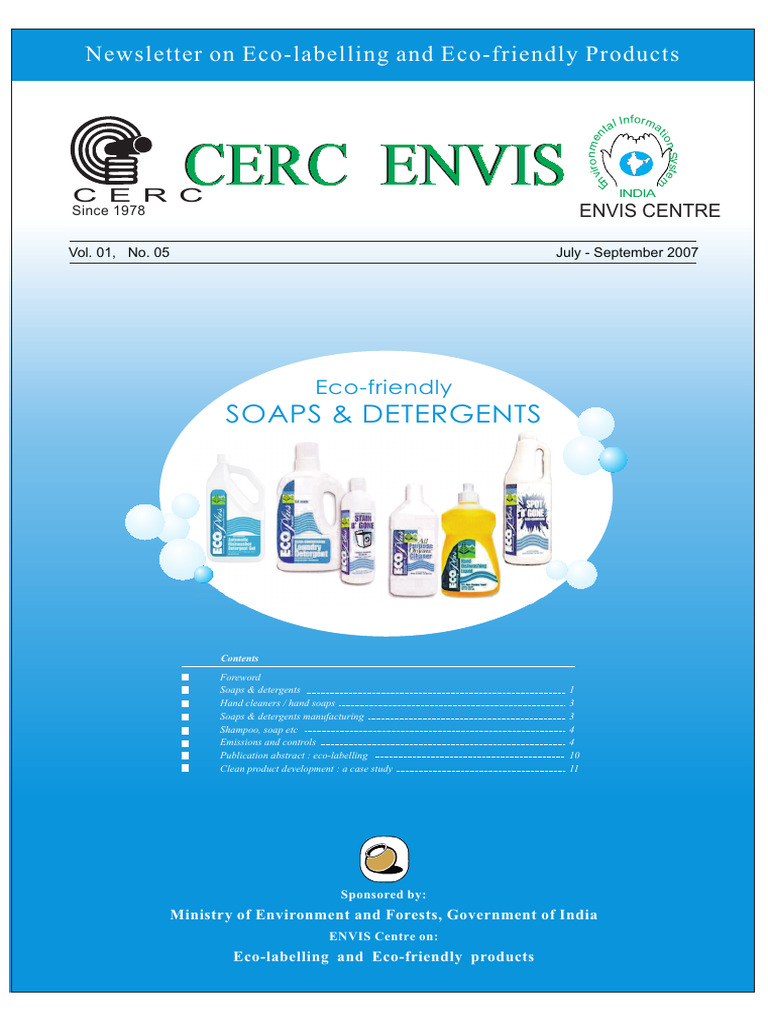 EcoFriendly Soaps Detergents PDF Detergent Soap