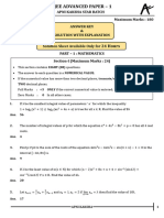 Answer Key & Solution Explanation, JEE Advanced Paper - 1 Star Batch (30-July-2023)