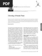 Choosing a Domain Name