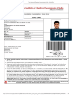 The Institute of Chartered Accountants of India - Foundation Admit Card