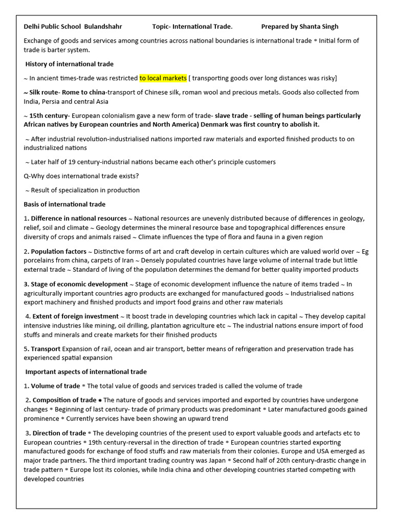 Understanding International Trade Dynamics | PDF | Port | World Trade ...