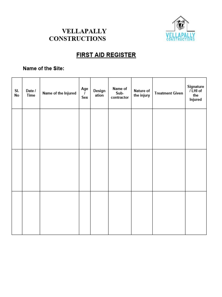 002 First aid record register PDF